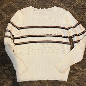 Open knit sweater